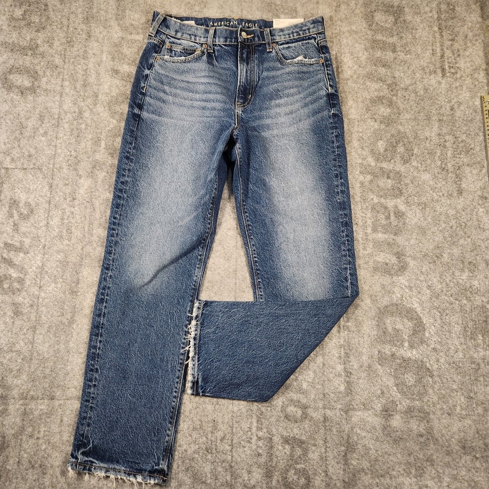 American Eagle Jeans Women's size 12‎ Straight Leg new with tags high rise 33x29